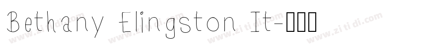 Bethany Elingston It字体转换